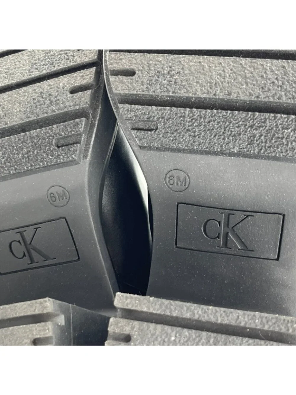 Calvin Klein Fayth 2 Ankle Boots Black Size 6M Faux Leather Buckle Lug Sole